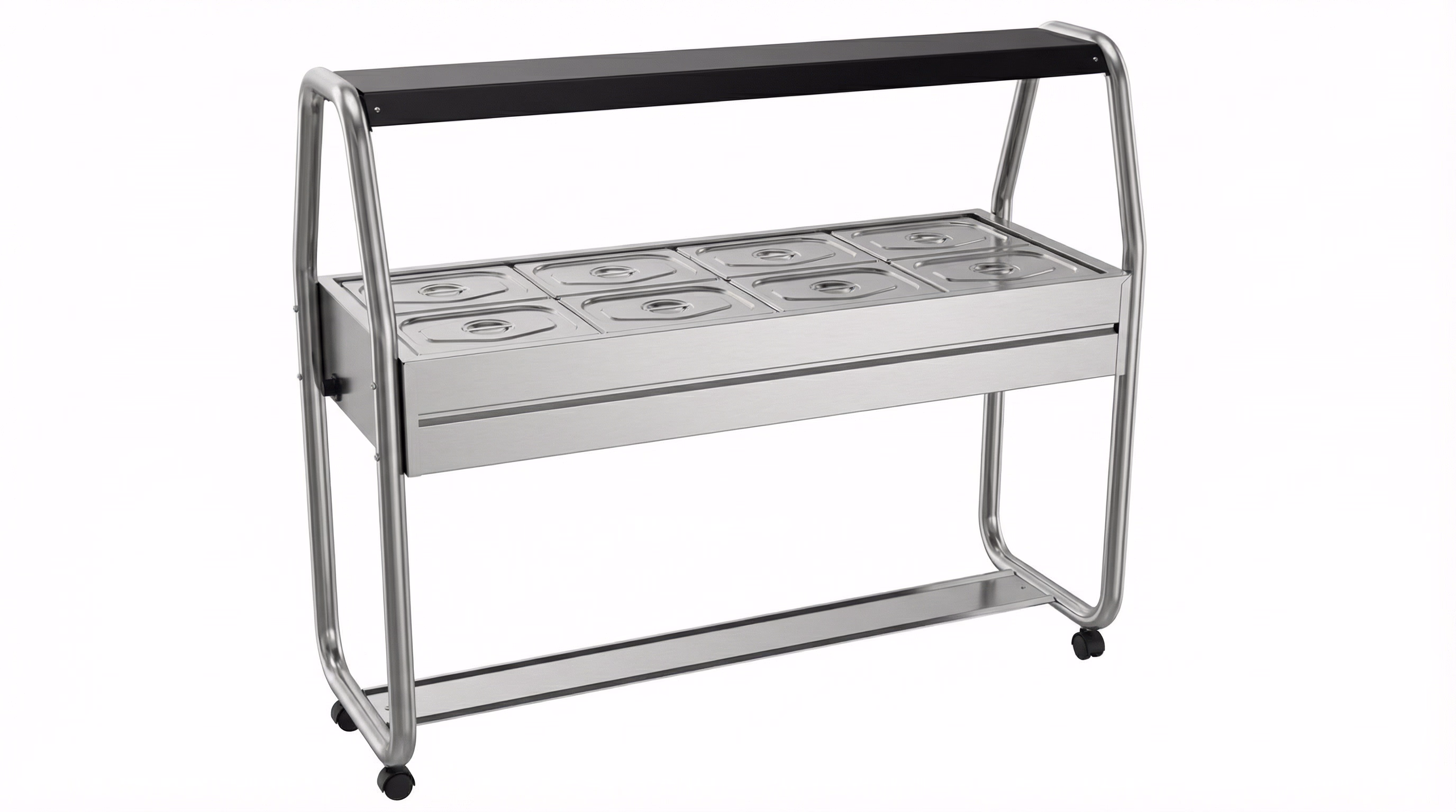 Buffet térmico profissional para 8 cubas gastronômicas (GNs) quentes