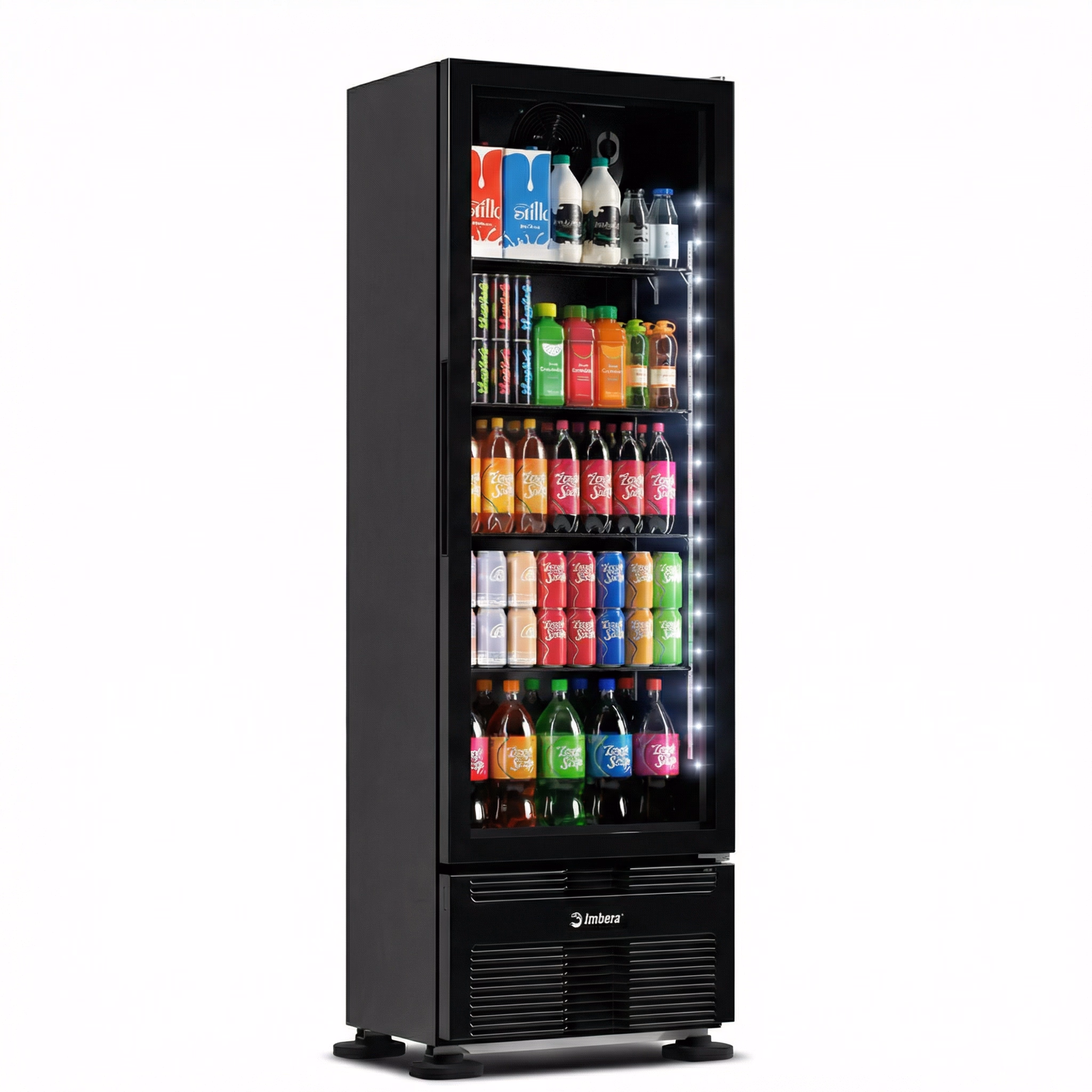 Expositor Refrigerado Imbera Full Black 393L Bivolt (0°C a +7°C)